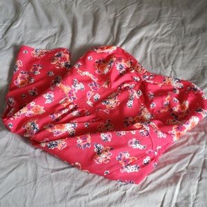 Pink floral print American eagle dress